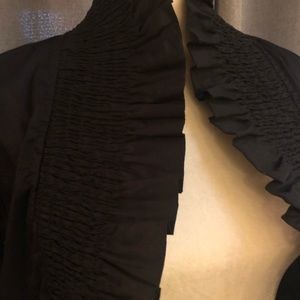 Black lightweight short overcoat